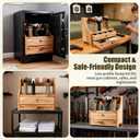 Pistol Rack Safe, Real Wood Handgun Rack Holder for Cabinet Accessories, Cabinet Accessories, Pistols Holder Storage Organizer,Handgun Rack Pistol Stand for Storage 4 Slots