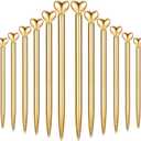 Chinco 12 Pcs Heart Shaped Pens Black Ink Retractable Metal Decorative Cute Pens Heart Ballpoint Engagement Gifts for Women Wedding Bridal Shower Sleepover Party Favors (Gold)