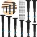 8PCS Adjustable Bed Support Legs, 7.6-13.5 Inch Height Bed Frame Center Support Legs for King Queen Bed Slats, Heavy Duty Frame, Sofa, Chair, Table, Cabinet and Wooden Furniture