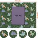 2 x RiukRaiu Dinosaur Christmas Wrapping Paper for Kids Adults - Green Xmas Gift Wrap Santa Hat T-Rex Trees Candy Canes Colorful Flags Stars Snowflakes for Holiday Party - 4 Jumbo Sheets, 40 x 28 Inches Each