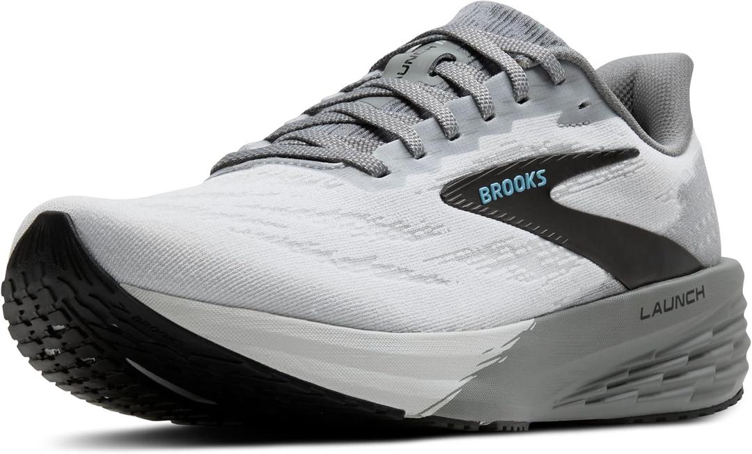 Brooks Men’s Launch 11 Neutral Running Shoe - Oyster/Primer Gray/Blue - 11 Medium