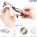 waka 10 Pack Upgraded Microfiber Cleaning Cloth, 6x7 Lint Free Cloth for Eyeglasses, Camera Lens, Cell Phones, LCD Screens, Computers, CD DVD, Eye Glass and Other Delicate Surfaces Wipes Cleaner