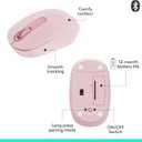 Logitech M196 Bluetooth Wireless Mouse, Compact and Portable Mouse for Laptops, Tablets and More, 12-Month Battery, Smooth Tracking, Compatible with PC and Mac, Windows and macOS - Rose