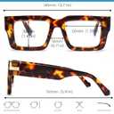 JM 3 Pack Reading Glasses for Women Men, Fashion Square Blue Light Blocking Readers