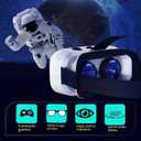 3D VR Glasses for Virtual Reality Headset Compatible with iPhone and Android Devices 4.7 to 6.5 inches Comes with Controller Ideal for Mobile Gaming and Movies immersive Experience