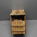 WildYard Owl House - Cedar Wood - Already Assembled - Prebuilt Barn Owl Nesting Box - Easy Hang & Clean - Includes Wood Shavings & Screws - Outdoor Wildlife Shelter
