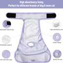 3 Pack Washable Female Dog Diapers,Reusable Diaper for Doggie,Highly Absorbent Dog Diaper,Adjustable Leakproof Puppy Diapers Skirt for Heat,Incontinence,Period Doggy Nappies L