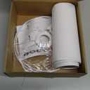 White Lamp Shade, Small Drum Lampshade 8.7" Top x 8.7" Bottom x 8.8" High (Spider), Replacement Lamp Shade Natural Linen Hand Crafted for Table Lamps Floor Lamps Chandelier Lamp, Assembly Required