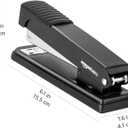 Amazon Basics Full-Strip Metal Office Desktop Stapler, 20 Sheet Capacity, Non-Slip, Black, 3-Pack