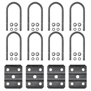 SPARKWHIZ Trailer U Bolt Kit, 5-1/2 inch U Bolt for 3,500 lb Trailer Axle, 2-3/8" Round Axle, 1/2 Diameter, 2" Thread Pitch, 2 Pack