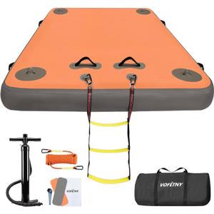 VOFiTNY Inflatable Floating Dock, Swim Platform Floating Dock for Lakes, Lake Floats for Adults, Island Raft Mat for Lake Beach Ocean, Non-Slip Surface
