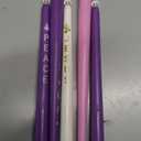 Fovths 5 Pack LED Advent Candles With Words Hope Peace Love Joy Jesus - Flameless Taper Candles for Christmas Wreath Celebration Decor, Pink, Purple, White