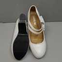 Womens Bow Heels Mary Jane Shoes Round Toe Chunky Heel Side Bow Dress Pumps Size 40