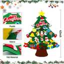 Felt Christmas Tree - 3.5 FT DIY Felt Christmas Tree Set for Toddlers, with Storage Bag, 33Pcs Glitter Ornaments for Kids Christmas Crafts Christmas Decorations