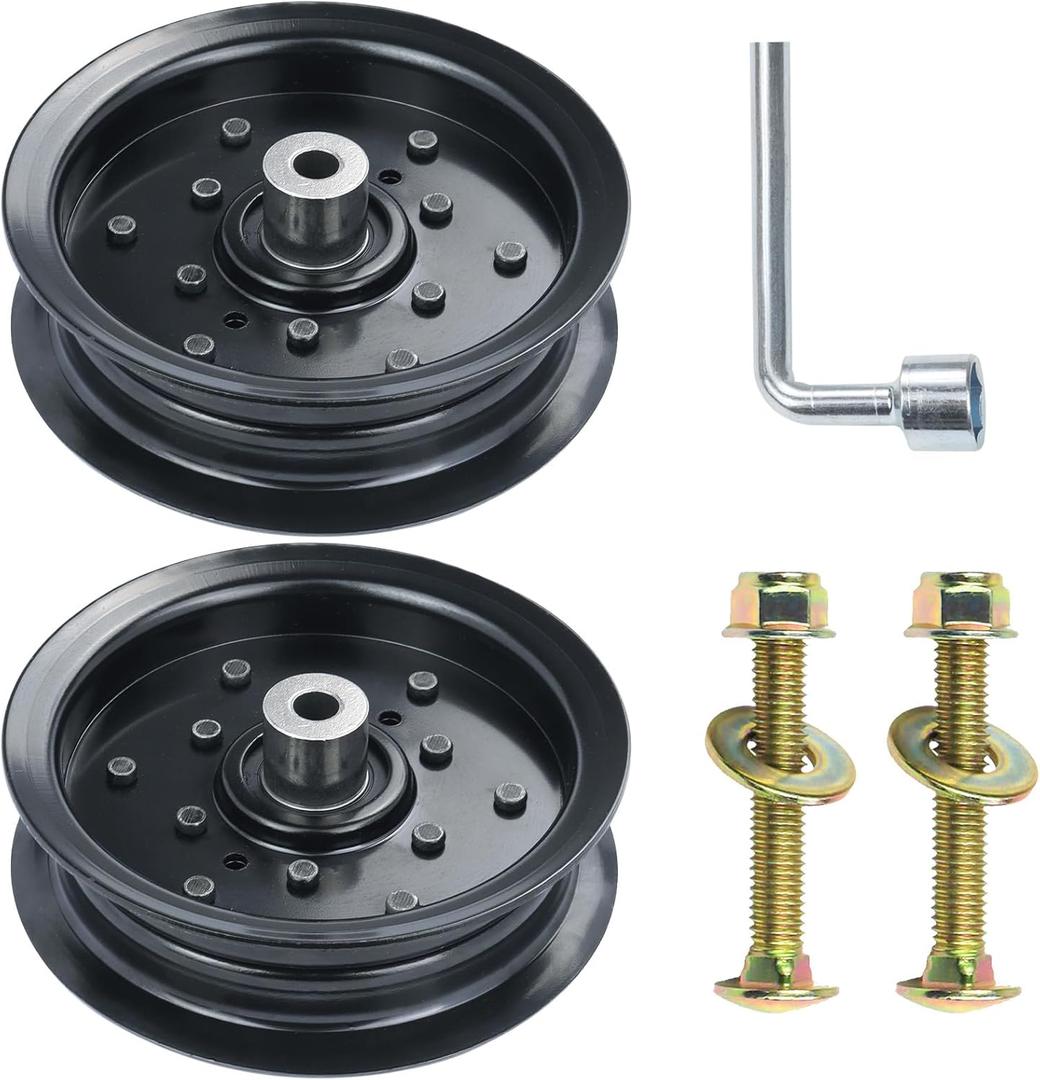2 Pack 532196106 Husqvarna Idler Pulley Replace Husqvarna 532197379, 532196106, Craftsman 197379, 196106 for Z254 LGT2654 MZ54 RZ5424 RZ5426 YTH20K46 YTH21K46 YTH22V46 YTH2348 Lawn Tractors
