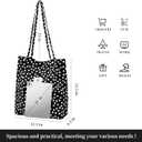 Corduroy Tote Bag Cute Tote Bags for Women Shoulder Bag with Inner Pocket for Work Beach Travel and Shopping Grocery