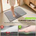 Stone Bath Mat for Bathroom Quick Drying Shower Mats Super Absorbent Diatomaceous Earth Stone Mats, Easy to Clean & Odorless, 23.6 15.5 Inch Grey