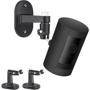 ALERTCAM 2Pack Adjustable Security Wall Mount Bracket for Stick Up Cam & Outdoor Cam Plus, Perfect View Angle for Your Surveillance Camera System - Black