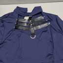 ROSE GAL Rosegal Gothic D-Ring PU Leather Panel Ladder Cutout Dress (2X, Blue_1)