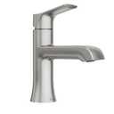 Moen LISO Spot Resist Brushed Nickel One-Handle Bathroom Faucet, One Hole Bathroom Sink Faucet with Optional Deck Plate and Push Down Drain, 84540SRN