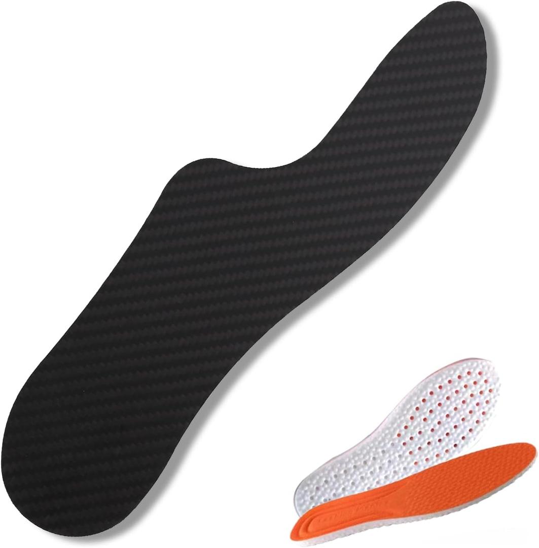 Morton's Extension Insert Orthotic Carbon Fiber Insole Rigid Turf Toe Plate for Men Women - Morton's Toe, Hallux Rigidus, Arthritis Limitus (1 Pc, 11.05" - Men's 10.5 / Women's Size 11.5)