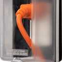 UltraPro Outdoor Outlet Cover, Single Gang Outdoor Outlet Cover Weatherproof Enclosure, Rated for Wet Locations, Outdoor Electrical Box Waterproof Plug Covers, Black, 49204 (1 Pack)