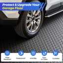 8x21 FT Garage Floor Mat, 2.8mm Thickened Garage Flooring Heavy Duty Rubber Garage Floor Mats for Under Car, Diamond Plate Garage Mat for Garage, Workshop, Enclosed Trailer