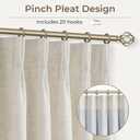 CAPALOCA Pinch Pleated Curtains Blackout, Linen Blackout Curtains 84 inches Long 2 Panels Set for Bedroom, Thermal Insulated Pinch Pleated Drapes for Living Room, 40" W x 84" L (Pack of 2), Natural