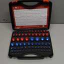 64Pcs Thread Checker, Nut and Bolt Thread Checker, 36 Inch & 28 Metric Box Set Thread Gauge, Thread Checker Standard and Metric Suitable for Size Checker of Bolts or Nuts in Narrow Areas