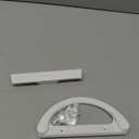 Prime-Line C 1225 Mortise Style Sliding Patio Door Handle Set - Replace Old or Damaged Door Handles Quickly and Easily  White Diecast, Non-Keyed, Fits 3-15/16 Hole Spacing (1 Set)