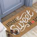 AAZZKANG Brown Doormat Large 36"x24" Outdoor Indoor Home Sweet Home Welcome Mat with Non Slip Rubber Backing Easy to Clean Front Entrance Mats