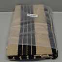 OJIA Outdoor Rug 3'x5', Black and Tan Area Rug Machine Washable Rugs Cotton Hand Woven Entry Rug Indoor Outdoor Striped Carpet for Front Porch/Deck/Backyard/Camping/Living Room