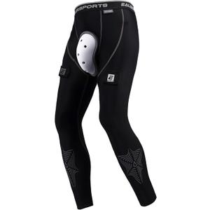 EALER Mens CutResistant Compression Hockey Pants with BioFlex Protective Cup  Jock Briefs for Men & Boys (Large)