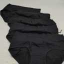 MISSWHO Cotton High Waisted Women Underwear Soft Briefs Full Coverage Comfy Ladies Panties (Regular & Plus Size) (XX-Large, 5 Pack=black-a1)