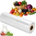 Plastic Produce Bags on Roll - 1620 Inch Clear Bread & Grocery Bags for Food Storage, 350 Count - Easy Tear-Off Perforations for Fruits, Vegetables and Bakery (1620)