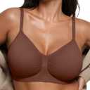 OEAK Bralettes for Women No Padding Comfortable Wireless Bras Seamless Bralette No Underwire Bra Cute Everyday Tshirt Bras, Size: L