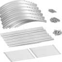 Land Guard 8×2×1.5ft Galvanized Raised Garden Bed Kit, Raised Garden Boxes Outdoor, Oval Metal Raised Garden Beds for Vegetables, Silver