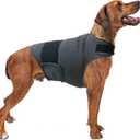 Dog Anxiety Shirt, Jacket Stress Relief Coat, Adjustable Vest for Fireworks, Thunderstorm, Calming Vest Wrap Clothing for Dogs (XL) (Dark Grey)