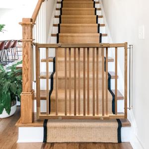 Cardinal Gates SS30 Stairway Special Baby Gate for Stairs - Adjustable Indoor Dog Gate - Wooden Safety Gate for Kids & Pets - Can be Installed at Angles - 29.5 to 49 Inches Wide - Wood