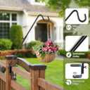 BOLITE Heavy Duty Deck Hook, 20 Inch Bird Feeder Hanger for Hummingbird Feeders, Planters, Lanterns, Wind Chimes, 360 Rotatable Arm, Black, Birthday Gifts for Women Men, Gifts for Mom Dad