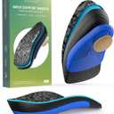 Plantar Fasciitis Inserts for Heel Pain - Welnove Heel Cups for Heel Pain Relief - Orthotic Shoe Inserts for Achilles Tendonitis - Men's 5-8, Women's 6-9 (Gray)