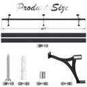Zonon 6 ft Bar Foot Rail Kit Heavy Duty Black Stainless Steel
2-Piece Foot Railing, 3 Combination Brackets, Mounting Hardware, Trim-to-fit Satin Bar Footrest, for Kitchen Island Indoor