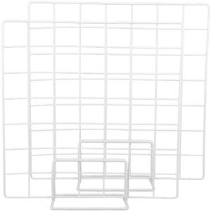 GLEAVI Countertop Display Racks 2 Pack Tiered Artwork Display Stands Grid Plate Holders