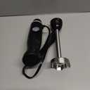 Bonsenkitchen Hand Blender, Immersion Blender with 2 Mixing Speed, Electric Handheld Mixer Portable Stick Mixer with Stainless Steel Blades for Soup, Smoothie, Puree, Baby Food (Single, Black)