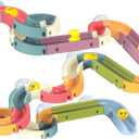 48 PCS Toddler Bath Toys for Kids Ages 3-5,DIY Duck Slippery Slide Track Baby Bath Tub Toys with Suction Cups, for Baby Infant Boys Girls Bath Time Ages 2 3 4 5 6 7 8 Years Old