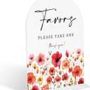 3 x Acrylic Wedding Signs Favors Please Take One Sign for Ceremony and Reception, 6x8" Arch Acrylic Table Decor, Love Is In Bloom & Baby In Bloom Decorations for Baby Shower Bridal Shower Engagement Party, (Mix)