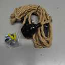 Industrial 15ft Pendant Light Cord - Hanging Light Kit with Switch Plug, Plug-in Pendant Light Cord Rope Pendant Lights Socket Set E26 E27 for Pendant Lamp Farmhouse Lamp Cable DIY Room Decor (Hemp Rope Brown)