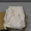 BEDELITE Fleece Throw Blanket for Couch - 300GSM Soft & Warm Fluffy Cream White Blanket, Decorative and Giftable Striped Blankets for Women, Men, 50"x60"