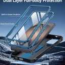 FNTCASE for Samsung Galaxy S26-Ultra Case: [Built-in Screen Protector & Kickstand] [2 Front Frames] [Military-Grade Drop Protection] Heavy Duty Shockproof Rugged TPU Case Full Body Protective Blue