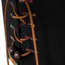 JEMITOP Men's Pure Cotton Retro Lace Up Shirts for Renaissance Pirate Medieval Viking (Black, XL)